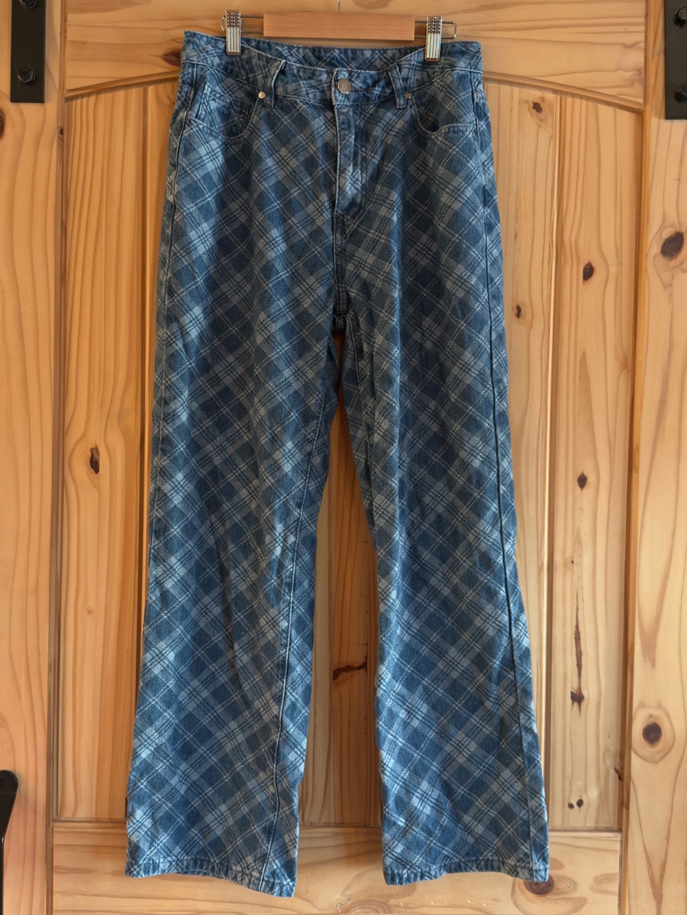 Cider Plaid Jeans Size M